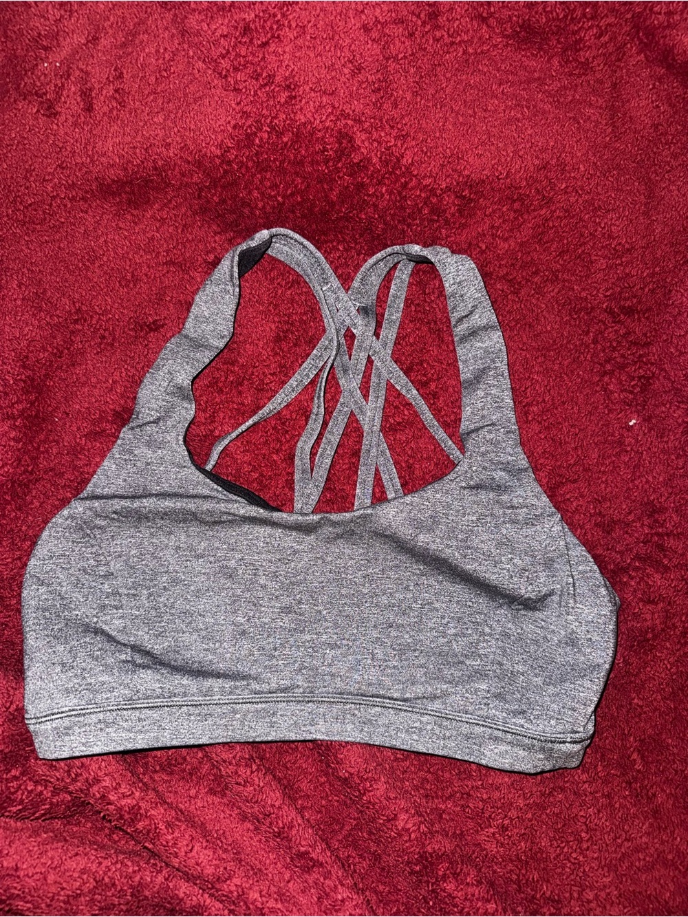 lululemon athletica Heather Gray Strappy Sports Bra